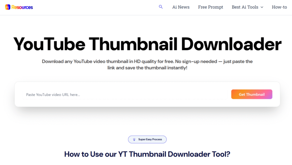 YouTube Thumbnail Downloader – Download HD Thumbnails